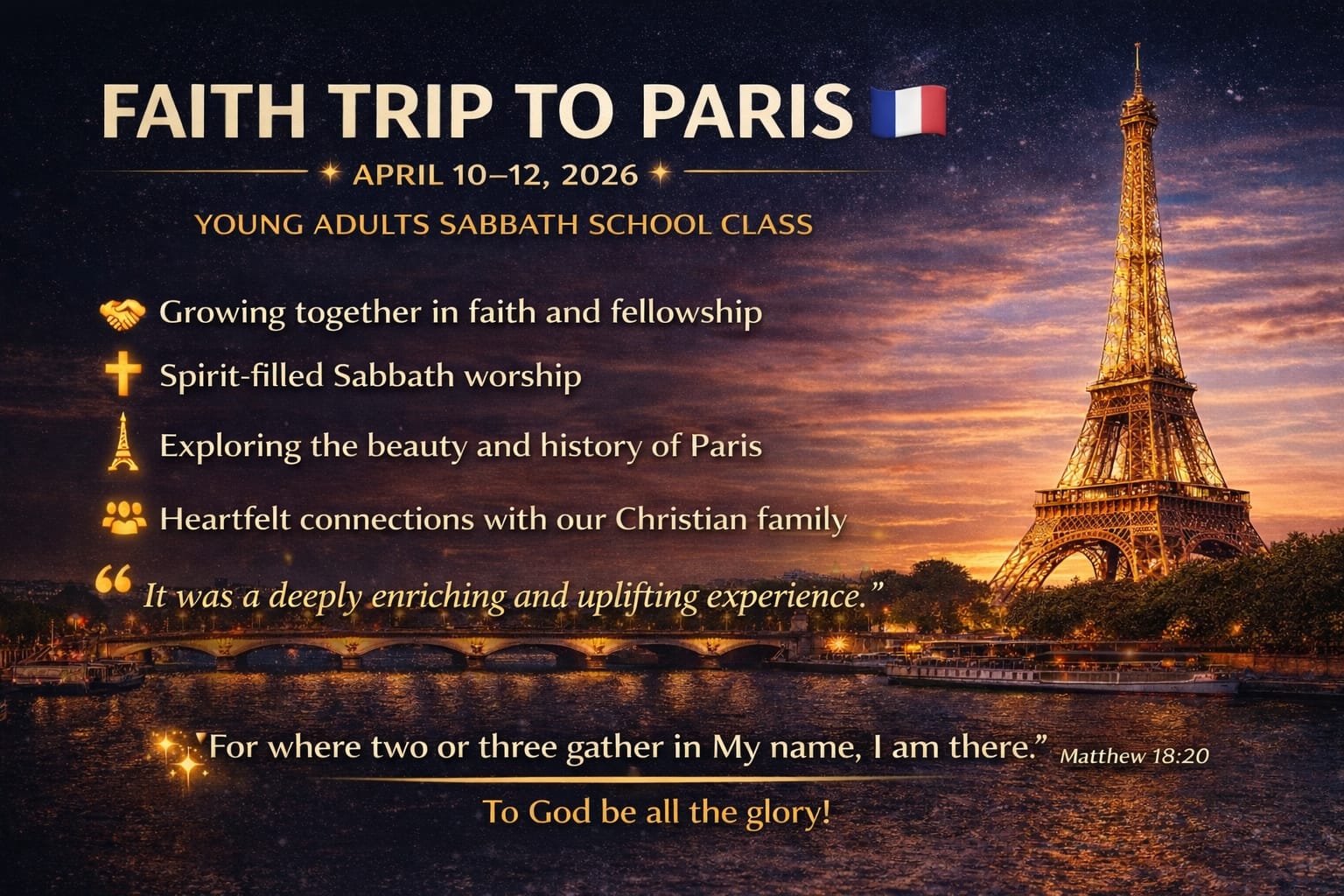 Faith trip to Paris